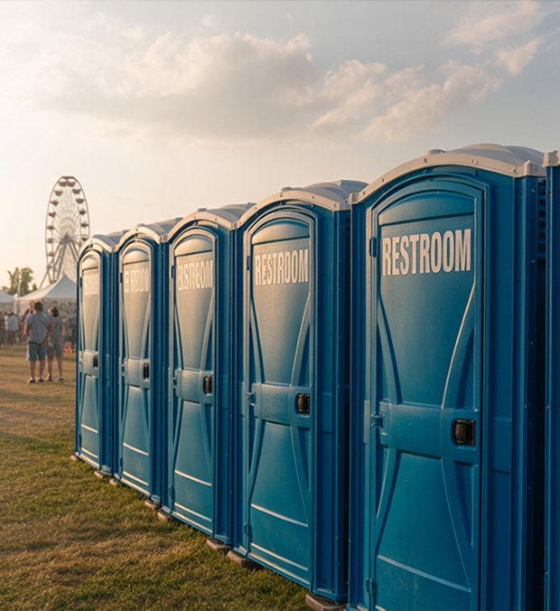 Restroom Rental Setup in Tampa
